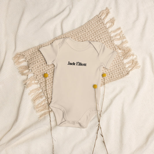 Minimalist Baby Birth/Name Announcement Bodysuit- Organic Cotton